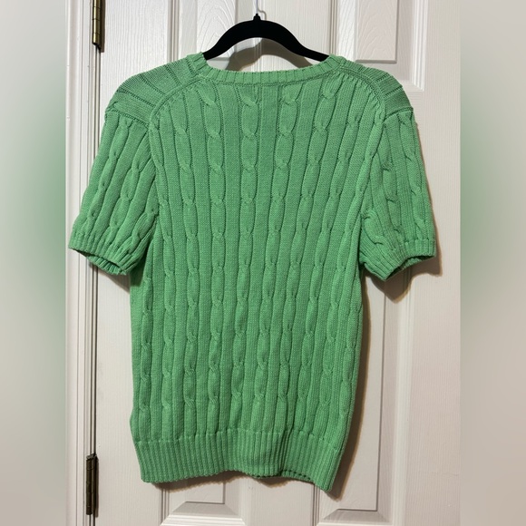 Polo Ralph Lauren Cable Knit Short Sleeve Sweater - Picture 6 of 8
